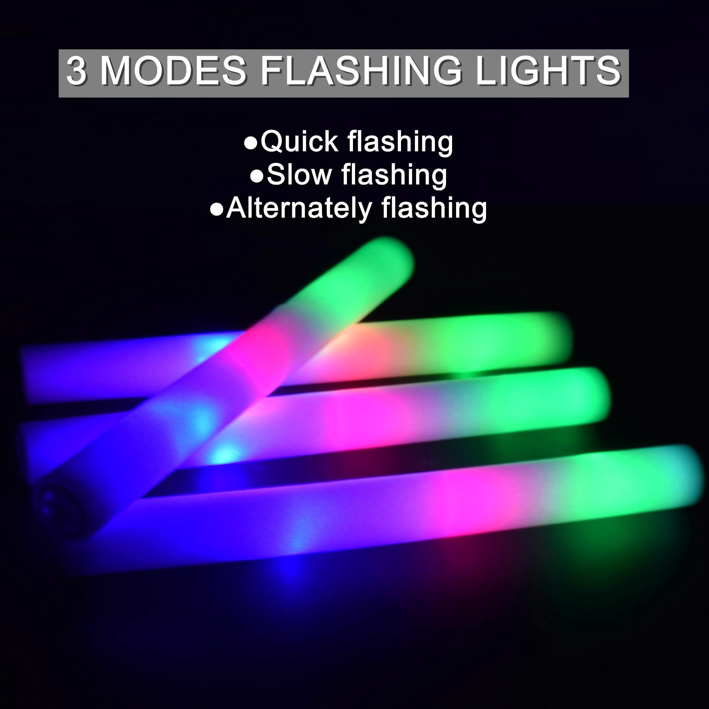 Colored Led Sticks Foam Pack, RGB Led Foam Sticks For Wedding Party,  Birthday, Glow in the Dark Party – Seerootoys