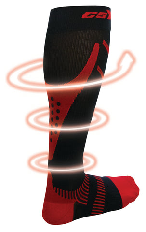 CSX Compression Sock with Arrow Graphic Travelling Up Sock