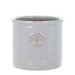 Grey heritage cylinder large ceramic outdoor pot
