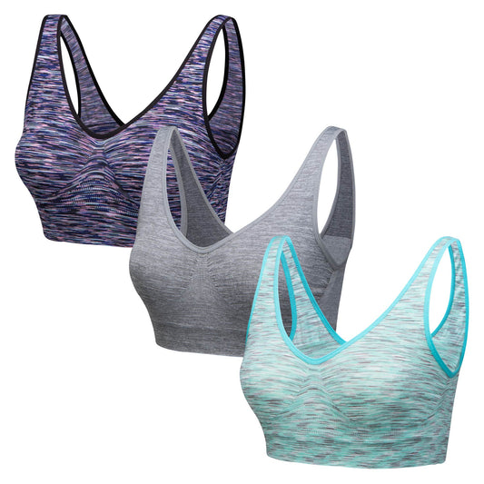 3 Pack Seamless Comfort Bra - Black / White / Nude – Blu Apparel