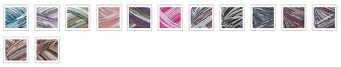 The selection of Loops & Threads Perfect Pair Yarn in all the colors