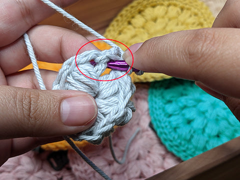 The Ch 3 can be hidden by doing your first puff stitch just before the ch 3 of the round before.