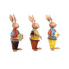 Playing Colorful Rabbits Metal Figurine Set of 3