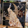 Peacock Crystal Glass Art Wall Painting