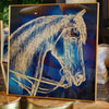 Horse Face Crystal Glass Art Wall Painting