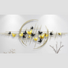 Black and Yellow Butterfly Metal Wall Art (50*24 Inch)