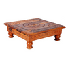 Indian Rose wood Carved Designer Wooden Chowki (Size - 18x18x07 (inches) )