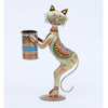 Multicolored Hand-Painted Metal cat Pen Stand