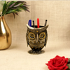 Painted Iron Owl Pen Stand