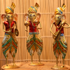 Set of 3 Mini Painted Iron Musical Ganesha