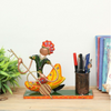 Vibrant Multicolor Wrought Iron Musician Pen Stand – Creative Desk Accent