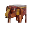 Wooden Elephant Table Cum Stool/Handcrafted with Artistic Painting (Printed)