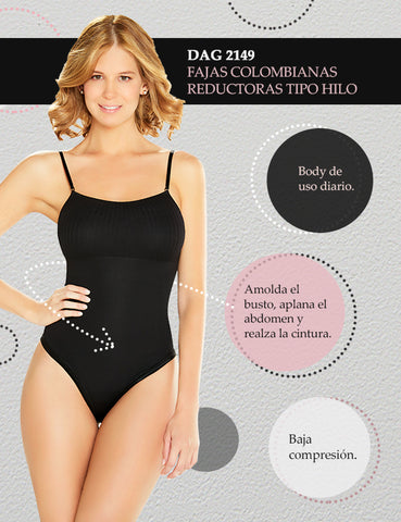 Fajas Colombianas Levanta Cola Bodysuit Hilo Post Surgery