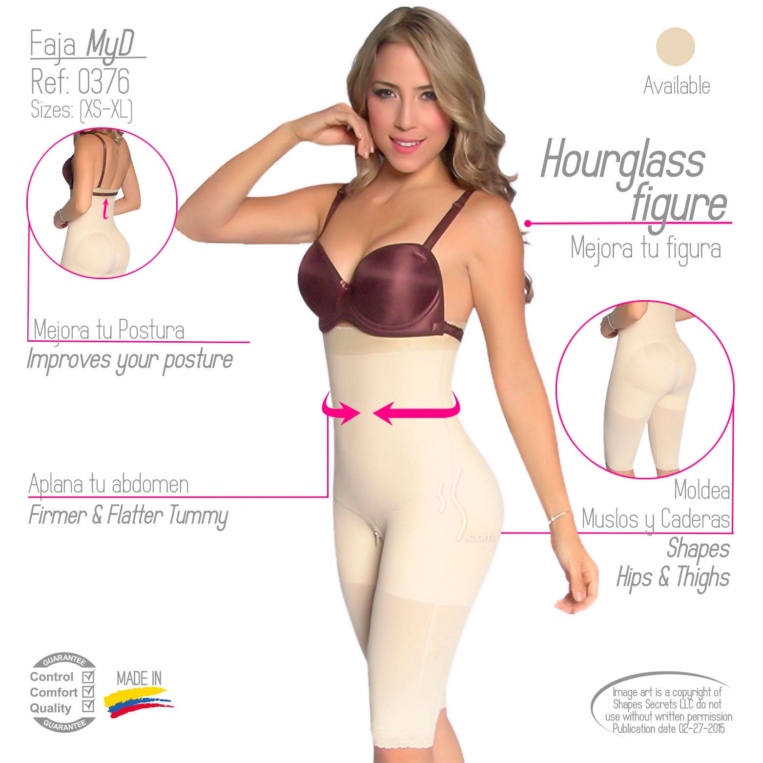 Fajas MYD 0376  Women's Colombian Postsurgical Body Shaper