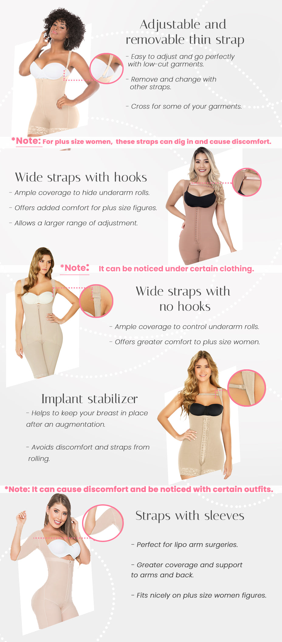 Shapewear with removable straps