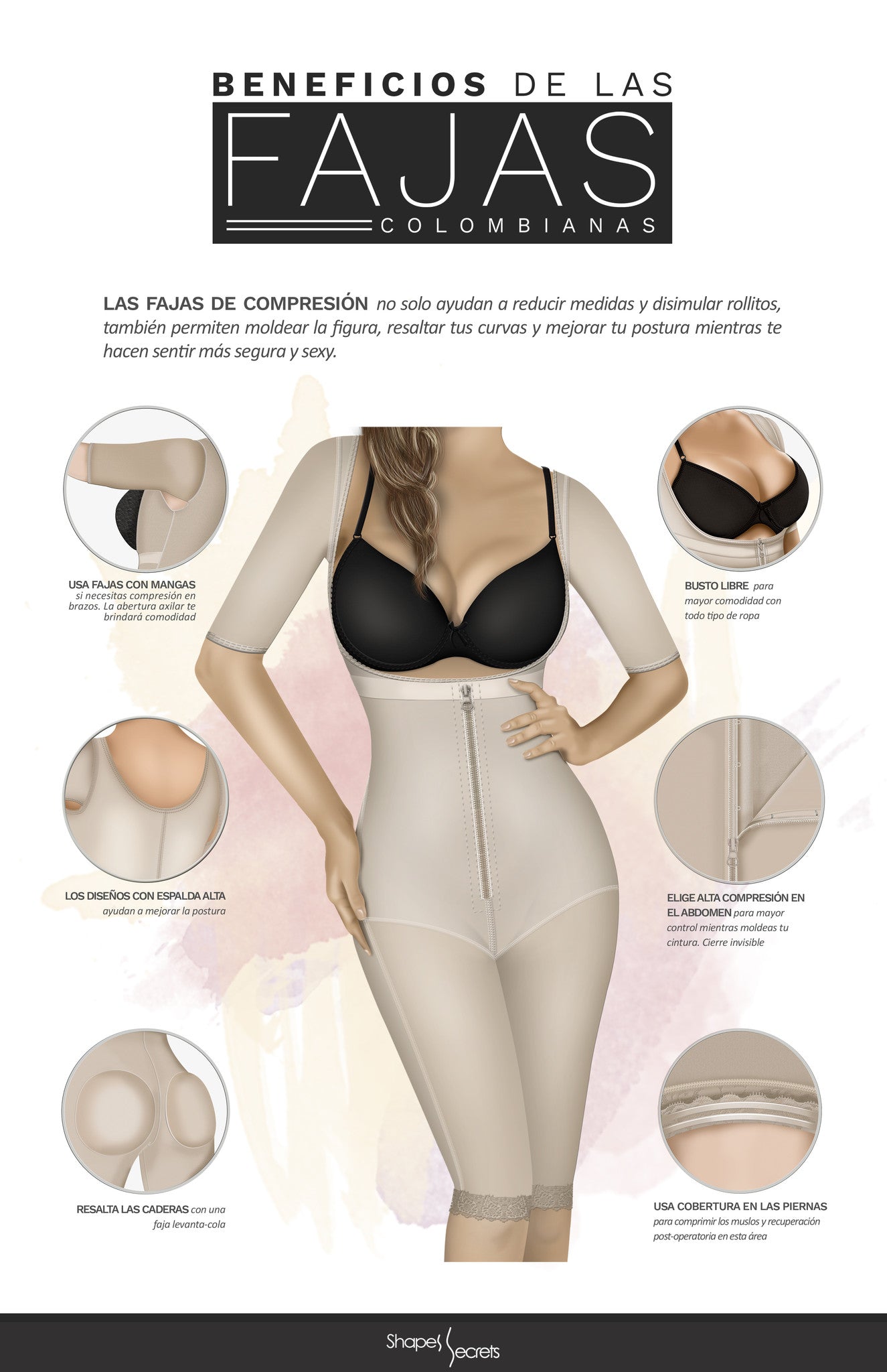 Shapewear & Fajas-Fajas Colombianas. High Cut Panty Seamless Shapewear Body  Shaper For Women Tummy Firm For Dress