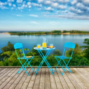 3-Piece Floral Bistro Set - Crystal Decor Shop