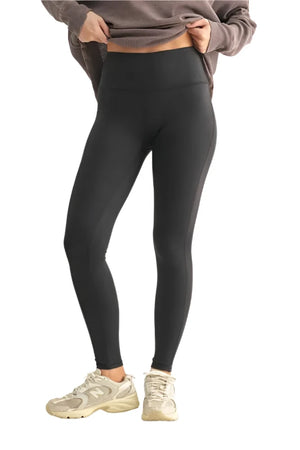 Black Contour Active Leggings (76% poly., 24% span.) - Elixir Sunrise