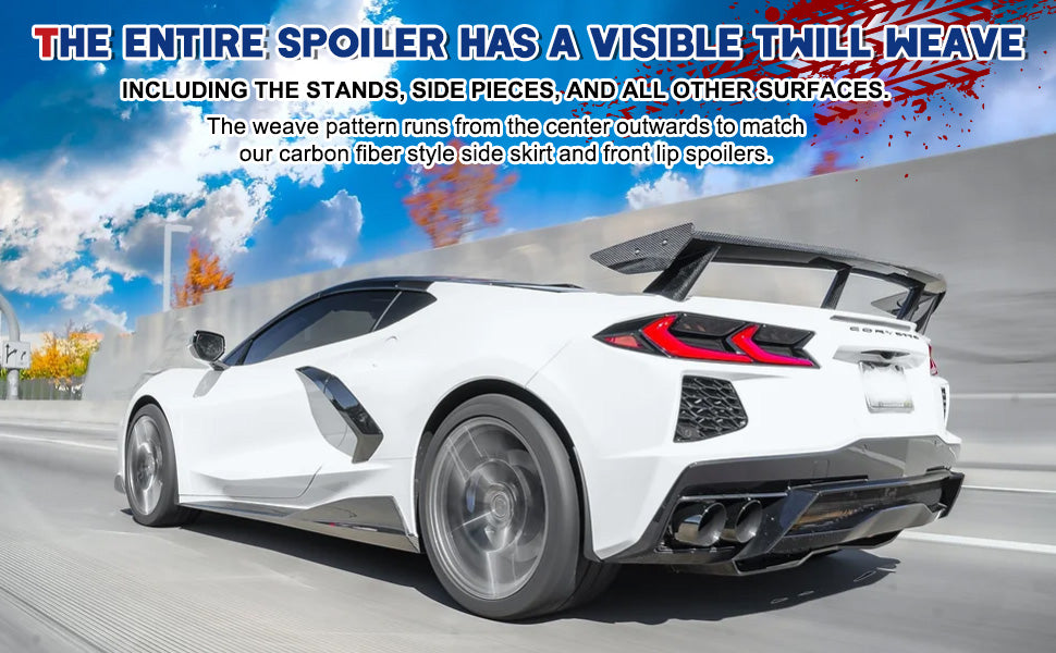 NUBEHONE C8 Rear High Wing Spoiler-1