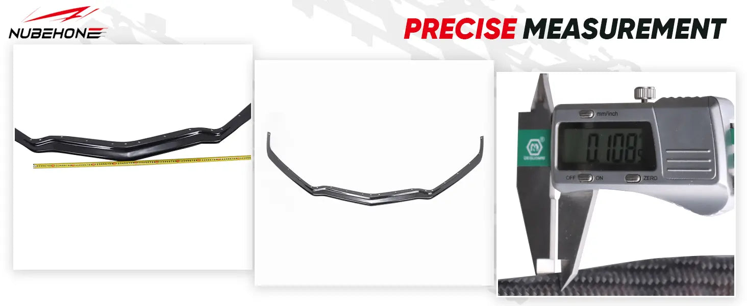 NUBEHONE C8 Real Carbon Fiber Front Splitter Bumper Lip-13