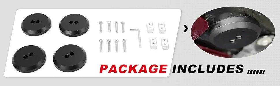 Nubehone Aluminum Jack Pad (4-Pack, Black)-12