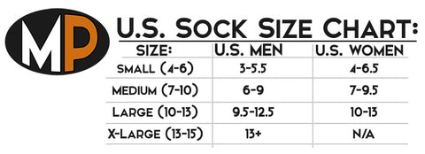 Mens Shoe Sock Size Chart