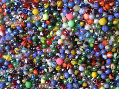 A wall of Marbles at the Toy Boat