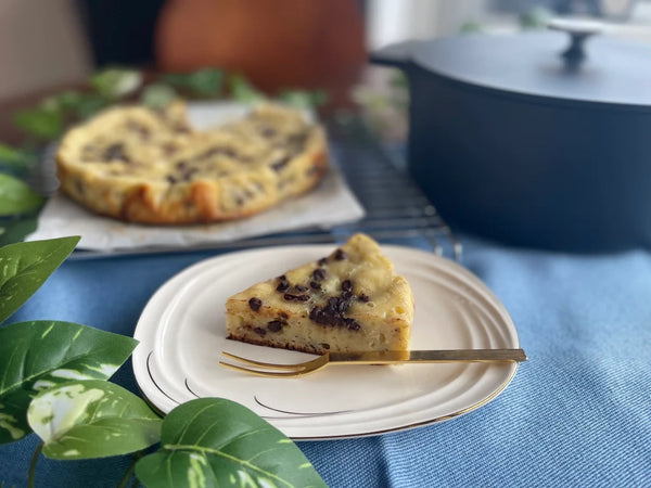 無水調理鍋で作るチョコバナナケーキ