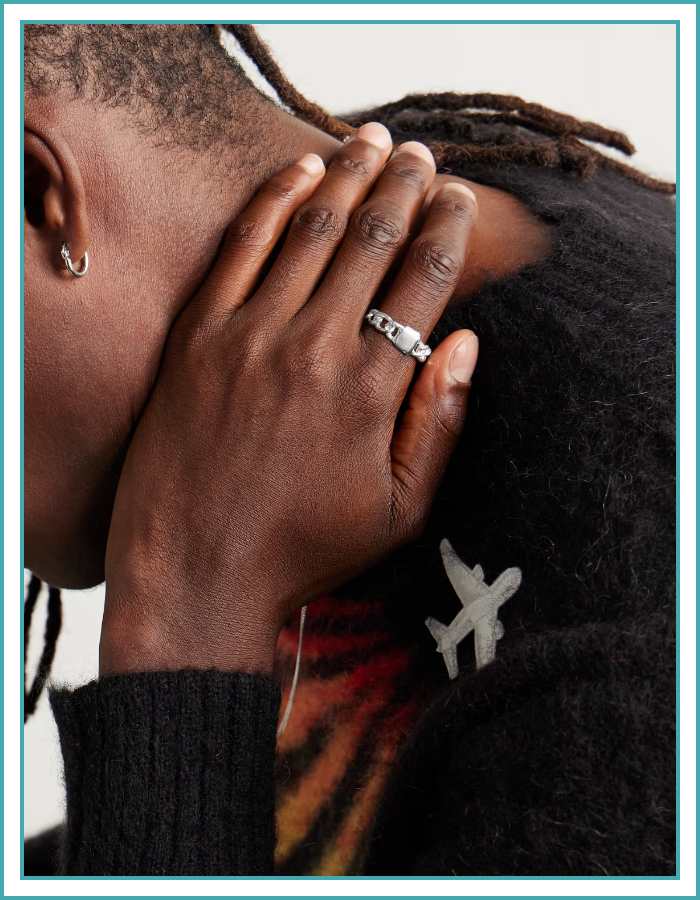 AWGE ASAP ROCKY Classic Letter Self Defence Ring With Gold And Silver Two  Color Spot Drilling And Smooth Surface 236M From Sjtrg, $26.9 | DHgate.Com