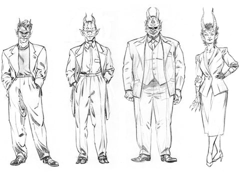 Demon character designs by Dan Schoening.