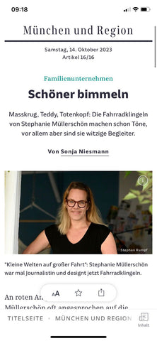 Schöner bimmeln - Artikel in der SZ