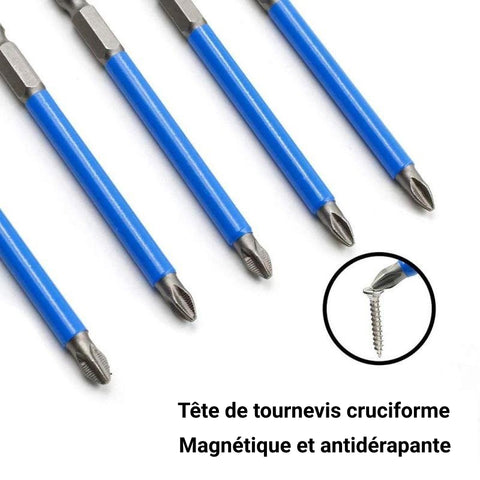 Mèche De Tournevis Antidérapante Magnétique - 7 Pièces