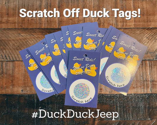  Duck Tags, Cruising Rubber Duck Tag, Scratch Off Duck