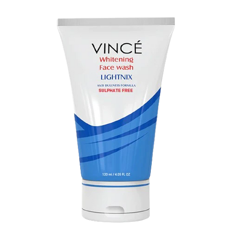 Vince Whitening face wash effectively removes dullness and pollutants from the skin while also providing a deep cleansing. It promotes the growth of new cells, the synthesis of collagen, and the regeneration of skin cells.