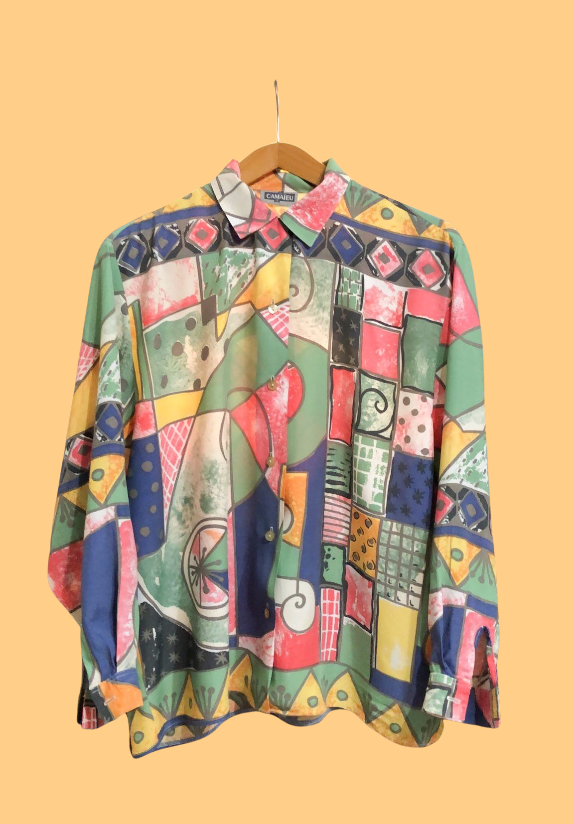 image of Vintage Multicolor Fantasy Shirt Woman Size M/L