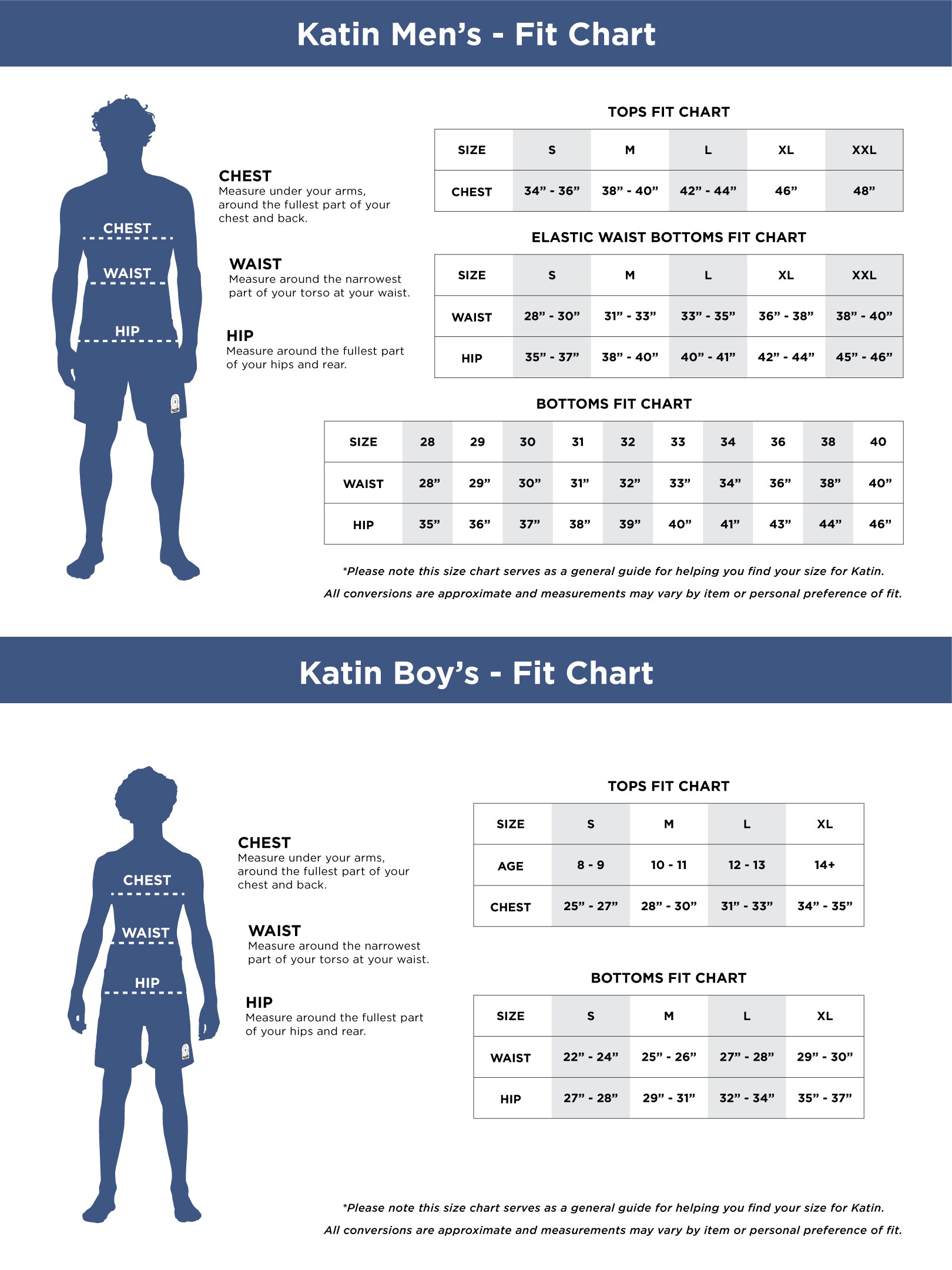 Size Chart - Katin USA