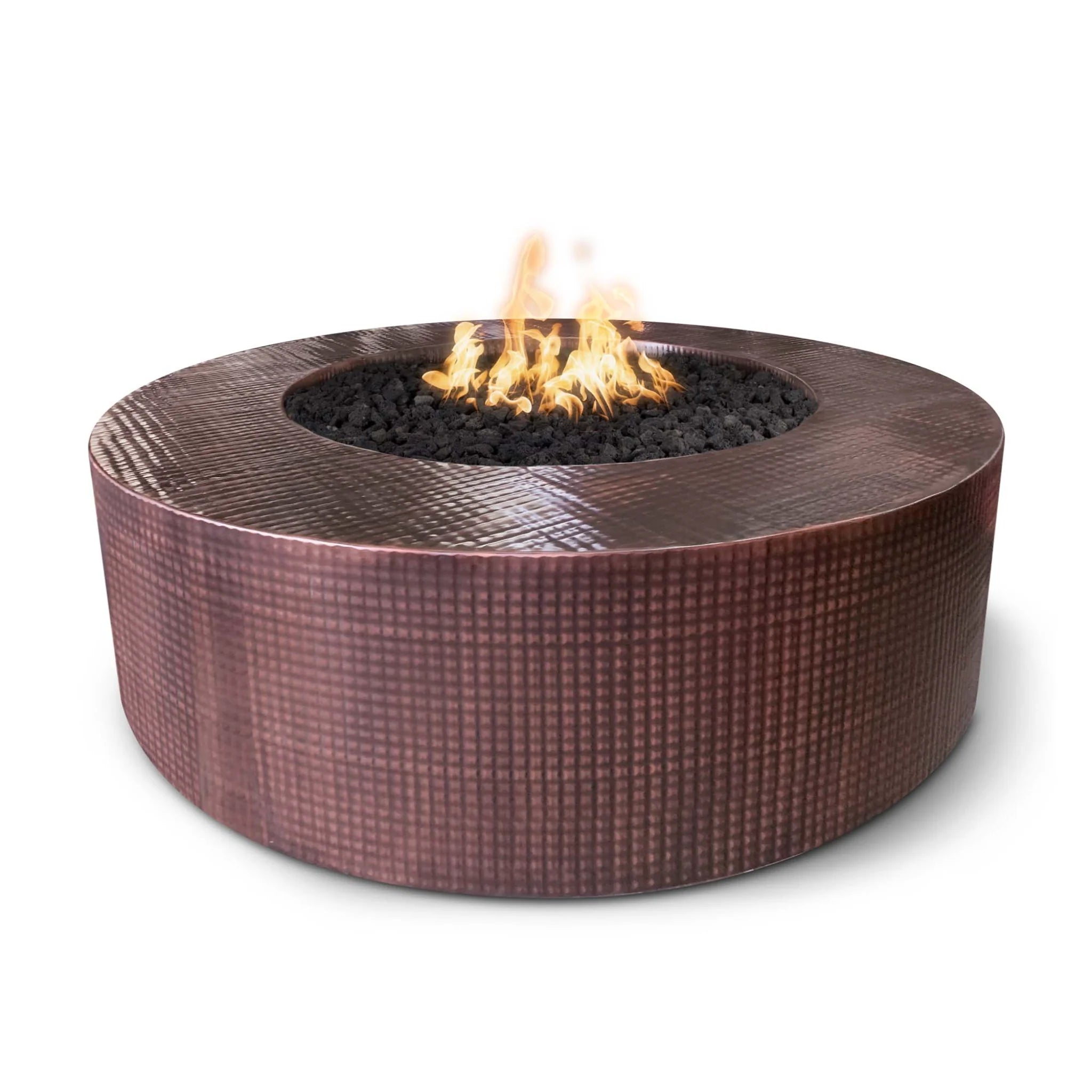 The Outdoor Plus 48" Unity Hammered Copper Fire Pit 18" Tall