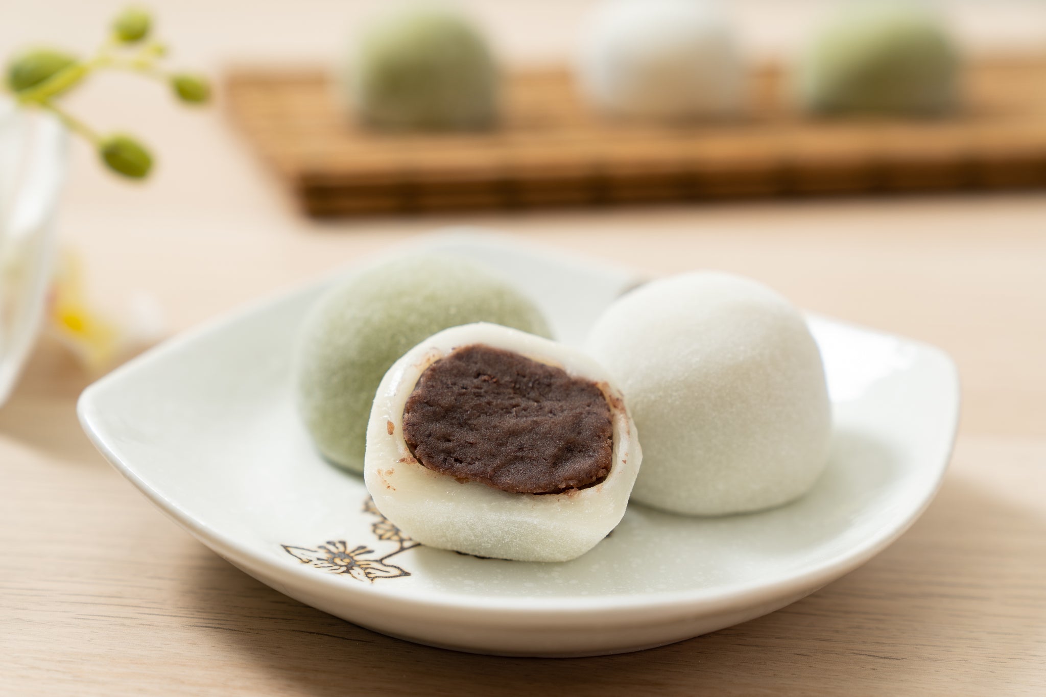 Daifuku mochi with anko red bean paste