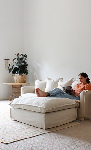 BLACK MANGO CLOUD SLIPCOVER SOFA