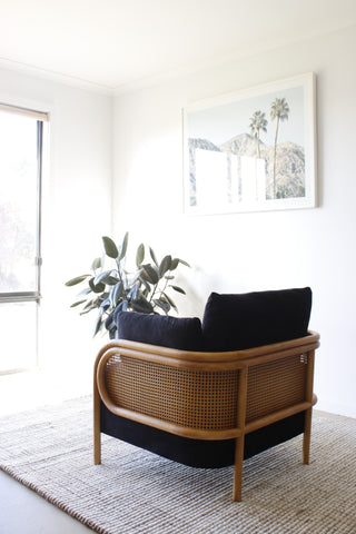 BLACK MANGO MALIBU ARMCHAIR