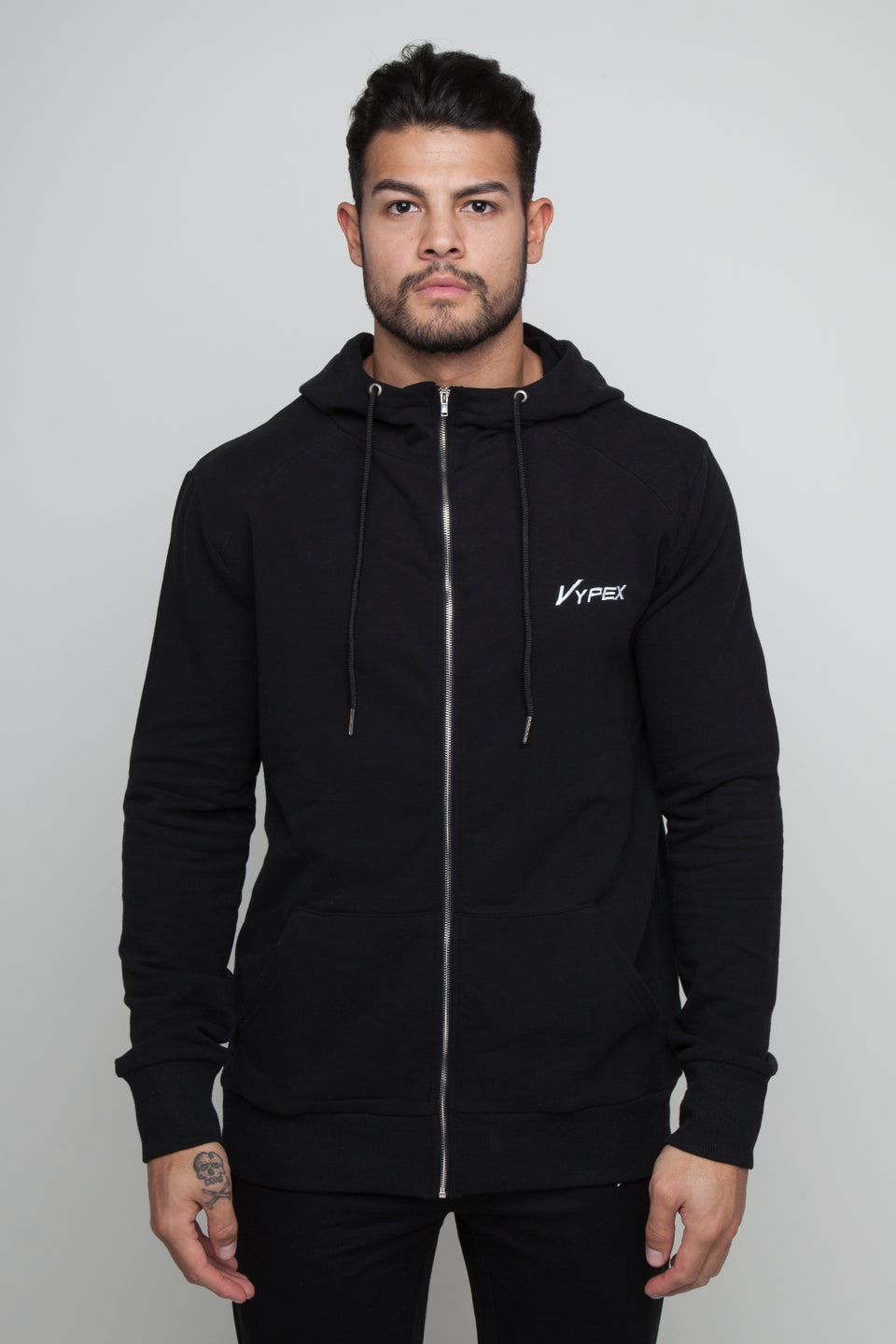 mens fitted zip up hoodies