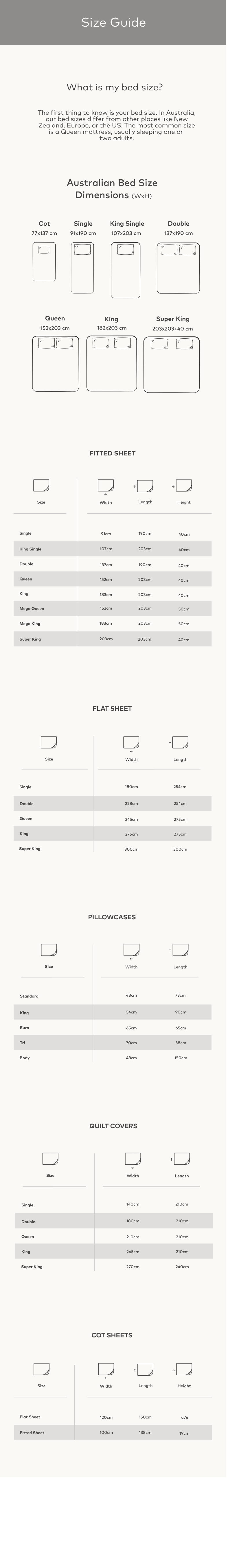 Lorraine Lea Size Guide