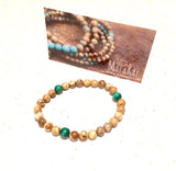 Malachite + Elephant bracelet by MalaRae