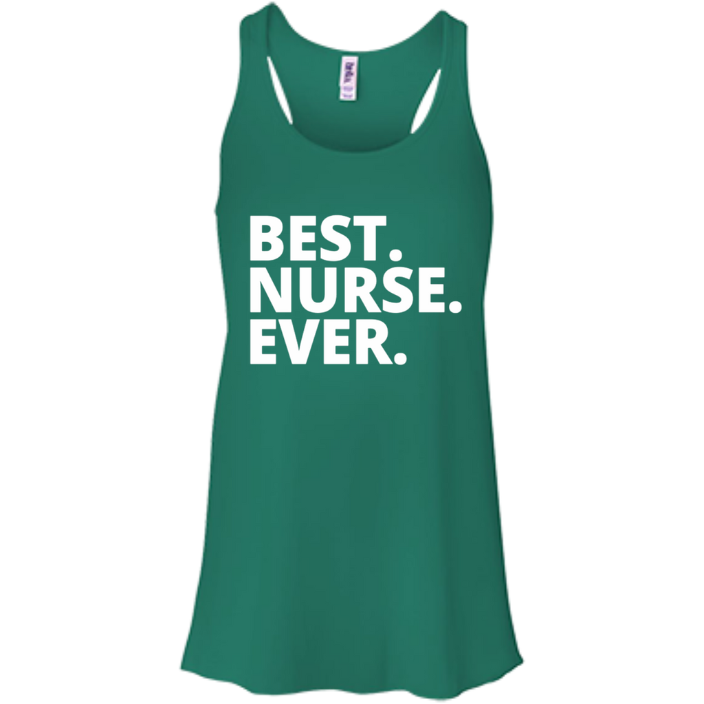 Best Nurse Ever Bella Flowy Racerback Tank Teeholic