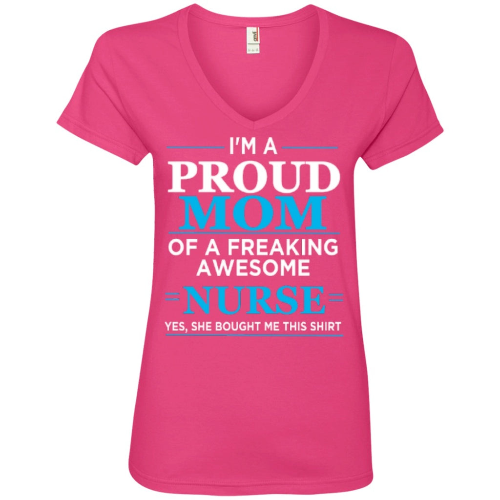 Download I'm A Proud Mom of freaking awesome nurse T-Shirt Ladies ...