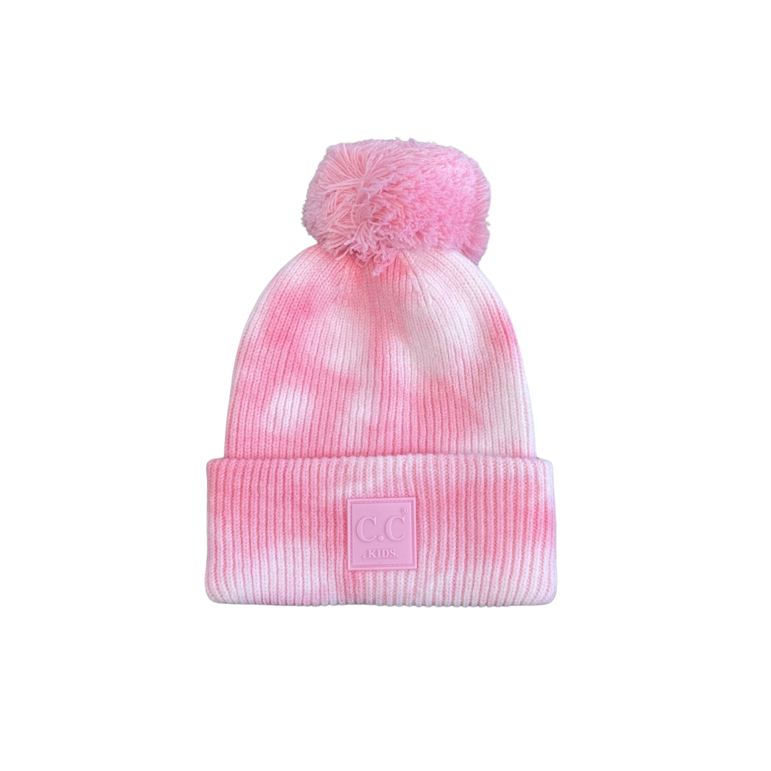 Tye Dye Puff Ball Beanie