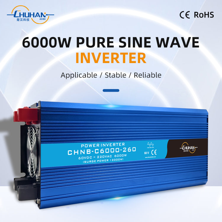 CHNB-C6000-260 4000w 60v 220v Inverter Pure Sine Wave Inverter Dc to Ac Inverter Solar System for Home Use
