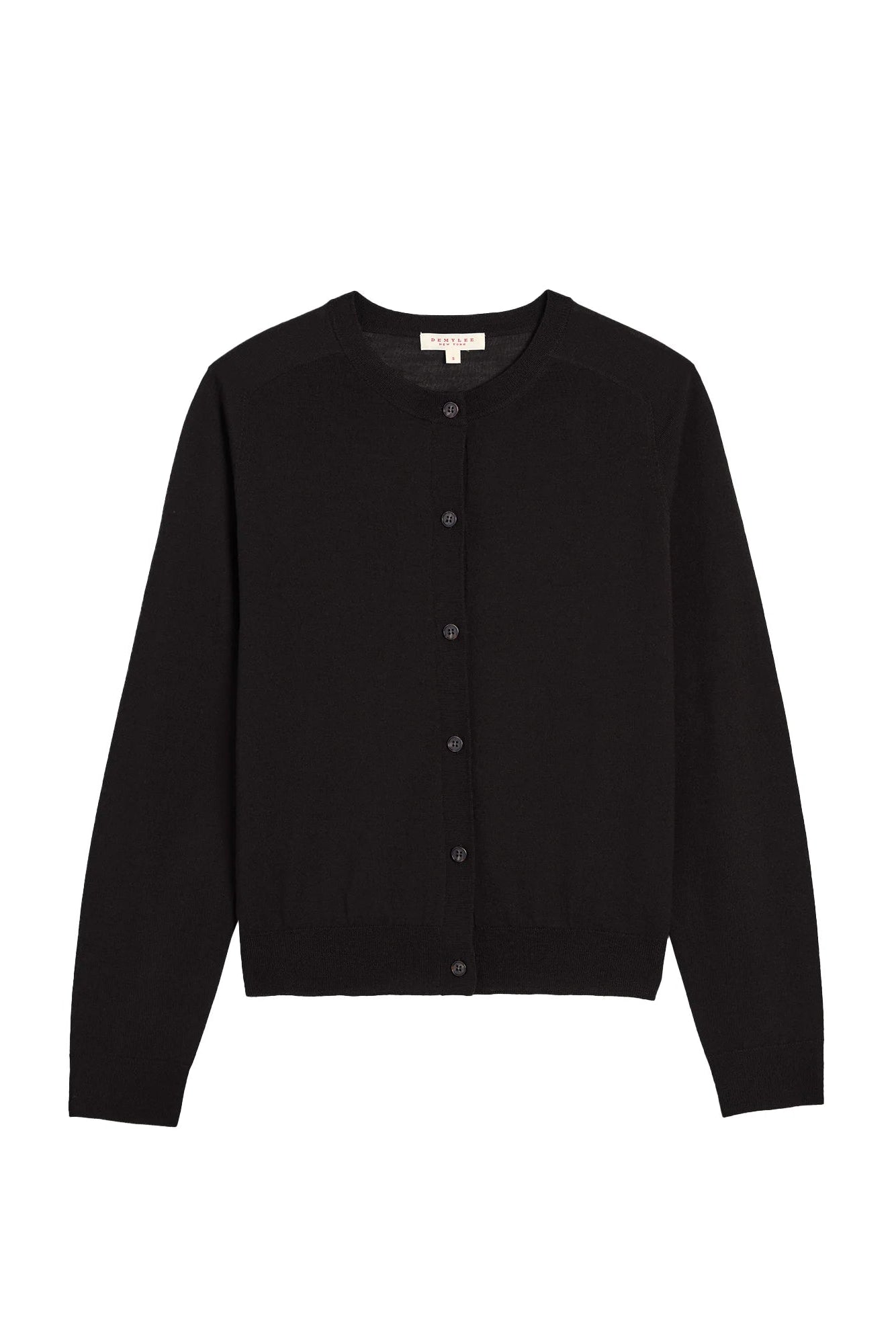 Caraline Black Wool Cardigan