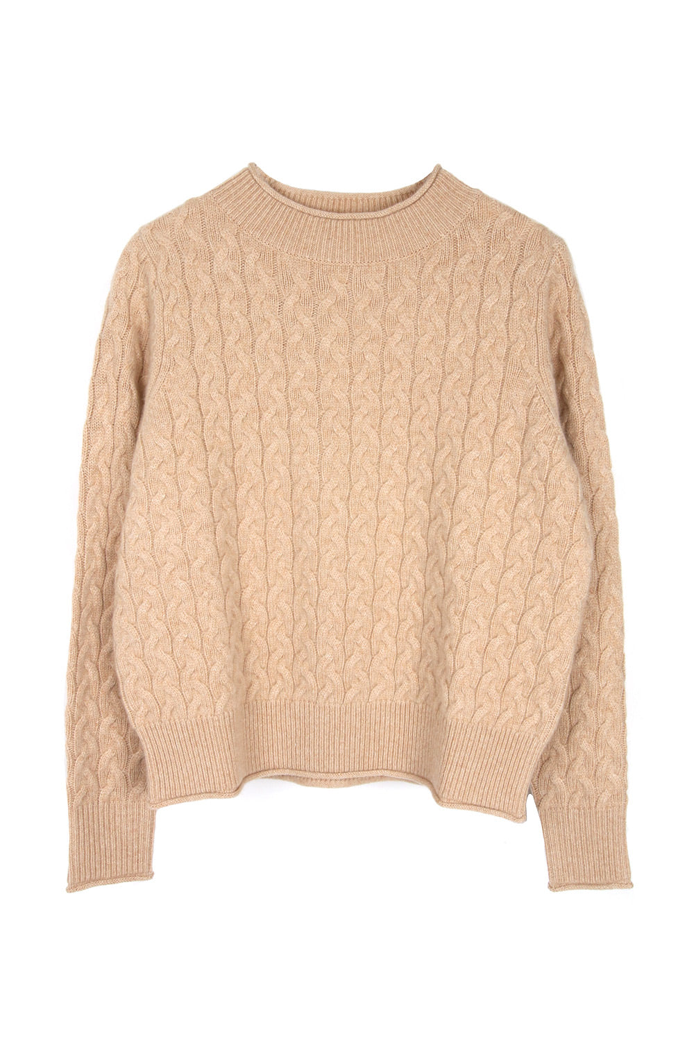 Mock Neck Cable Knit