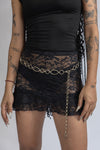 LACE MINI SKIRT - BLACK